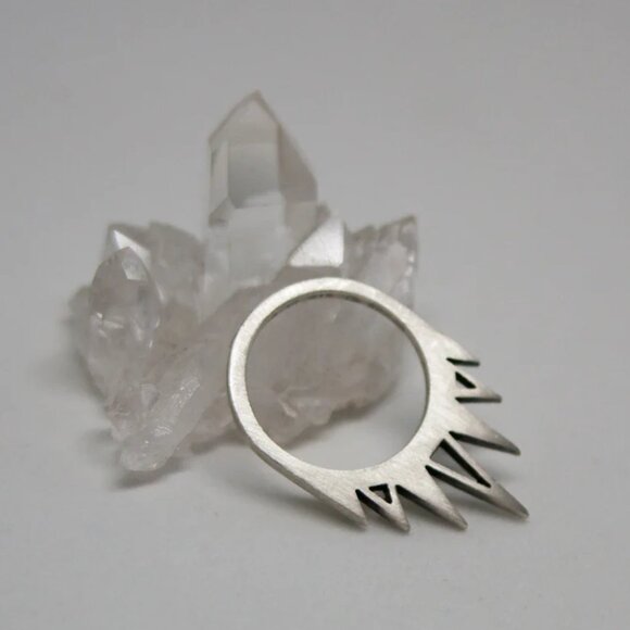 Nyxturna Fatale Ring Sterling Silver Size 7 - Picture 2 of 2